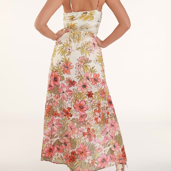 Printed Ruffle Maxi Dress | Poshmark